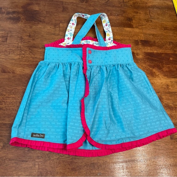 Matilda Jane Blue floral open back top tank size 10 - Picture 3 of 4